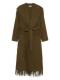 Simkhai fringe-trimmed belted coat - Brown