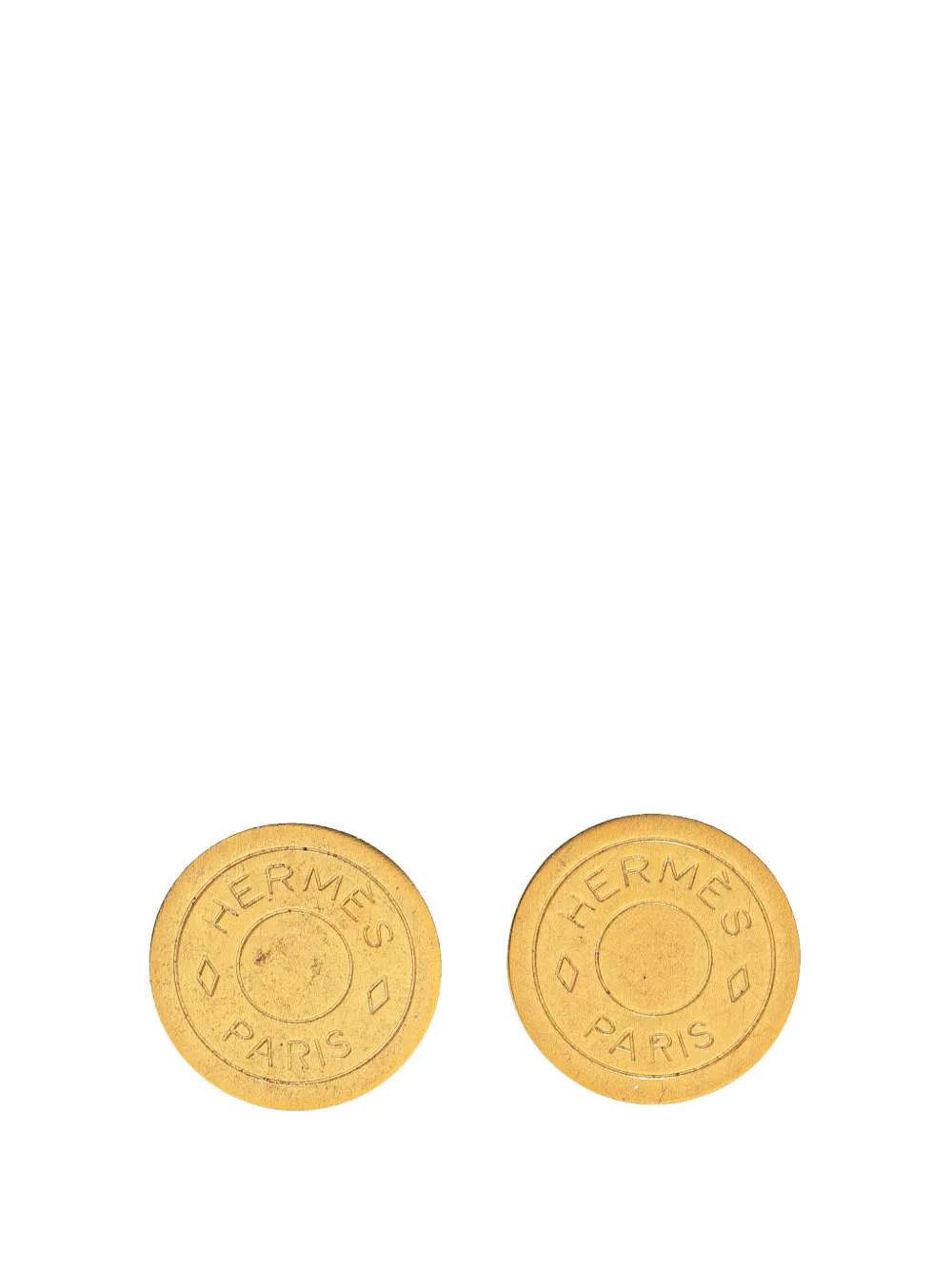 20th Century Gold Plated Bijouterie Fantaisie Clou De Selle Clip On Earrings costume earrings