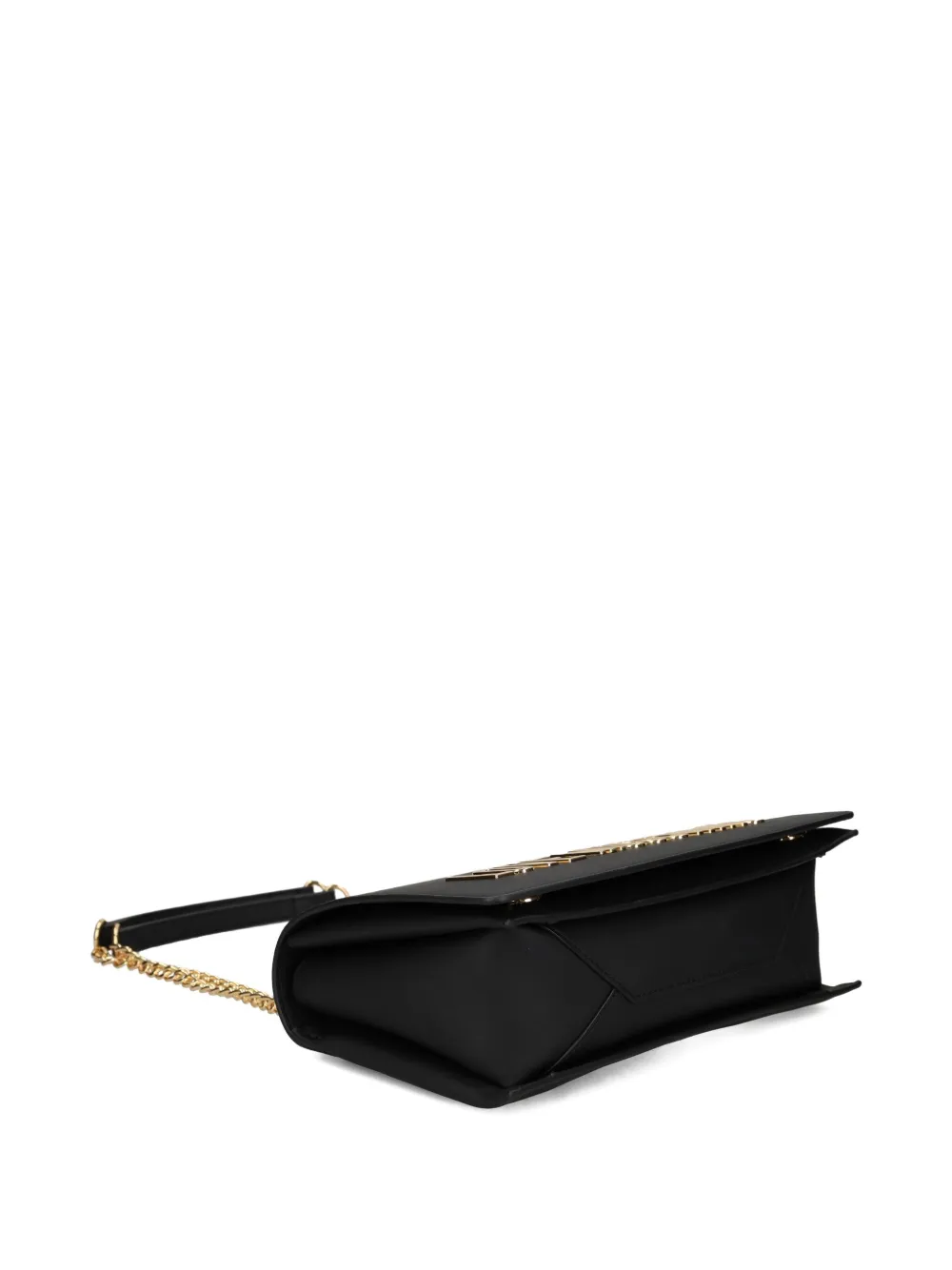 Love Moschino Schoudertas met logoplakkaat - Zwart