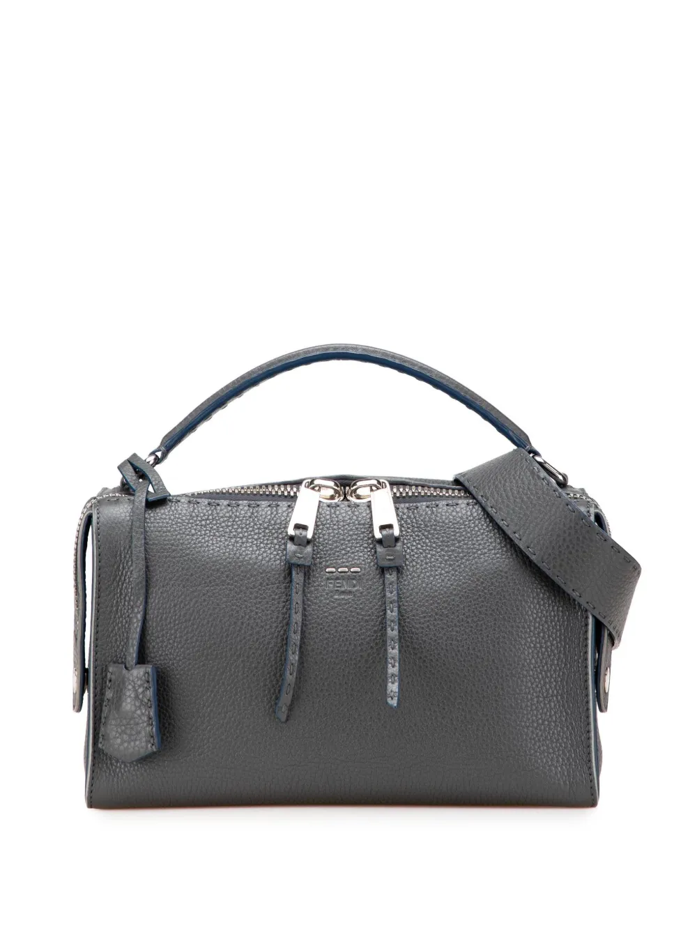 Fendi Pre-Owned 2000-2010 Leather Selleria Lei satchel | Grey | Image 1