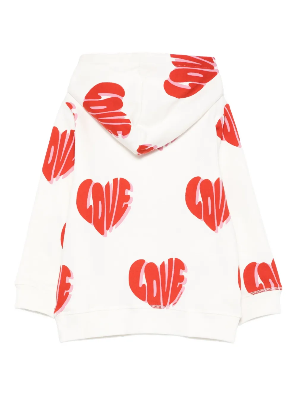 Stella McCartney Kids heart-print hooded top Wit