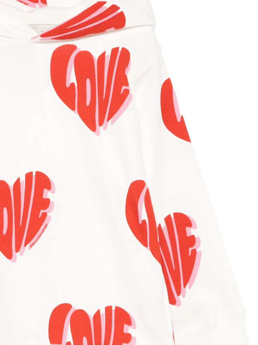 Stella McCartney Kids heart-print hooded top Wit