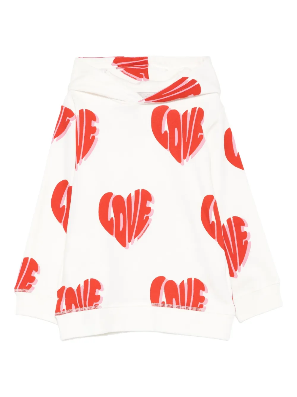 Stella McCartney Kids heart-print hooded top Wit