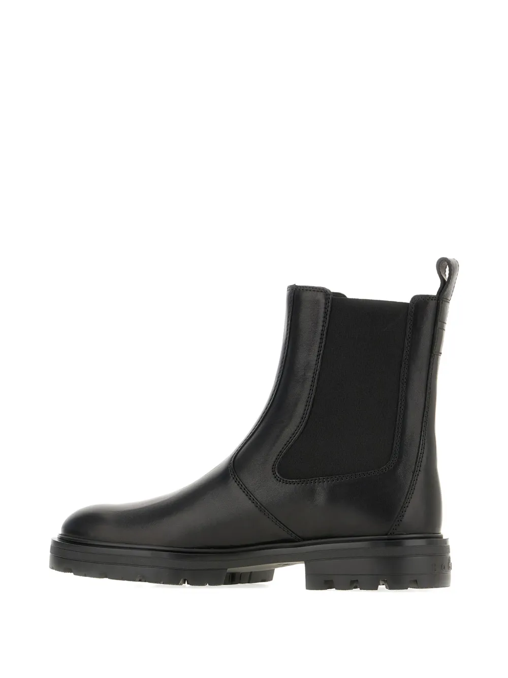 Hogan elastic-panel leather boots Black