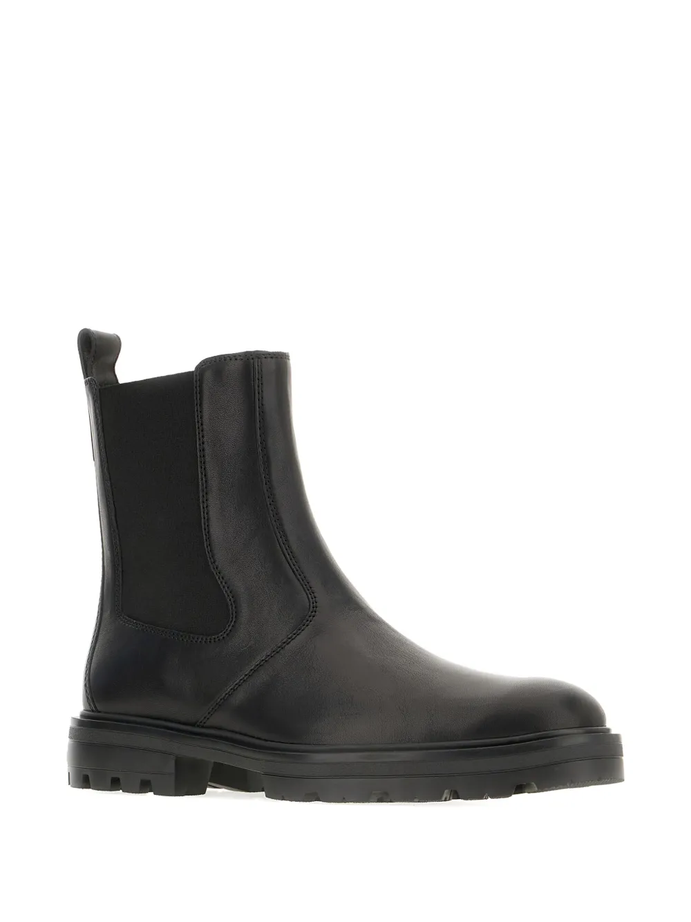 Hogan elastic-panel leather boots Black