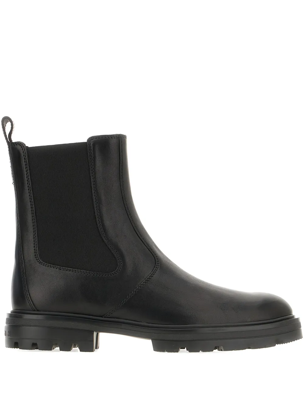 Hogan elastic-panel leather boots Black