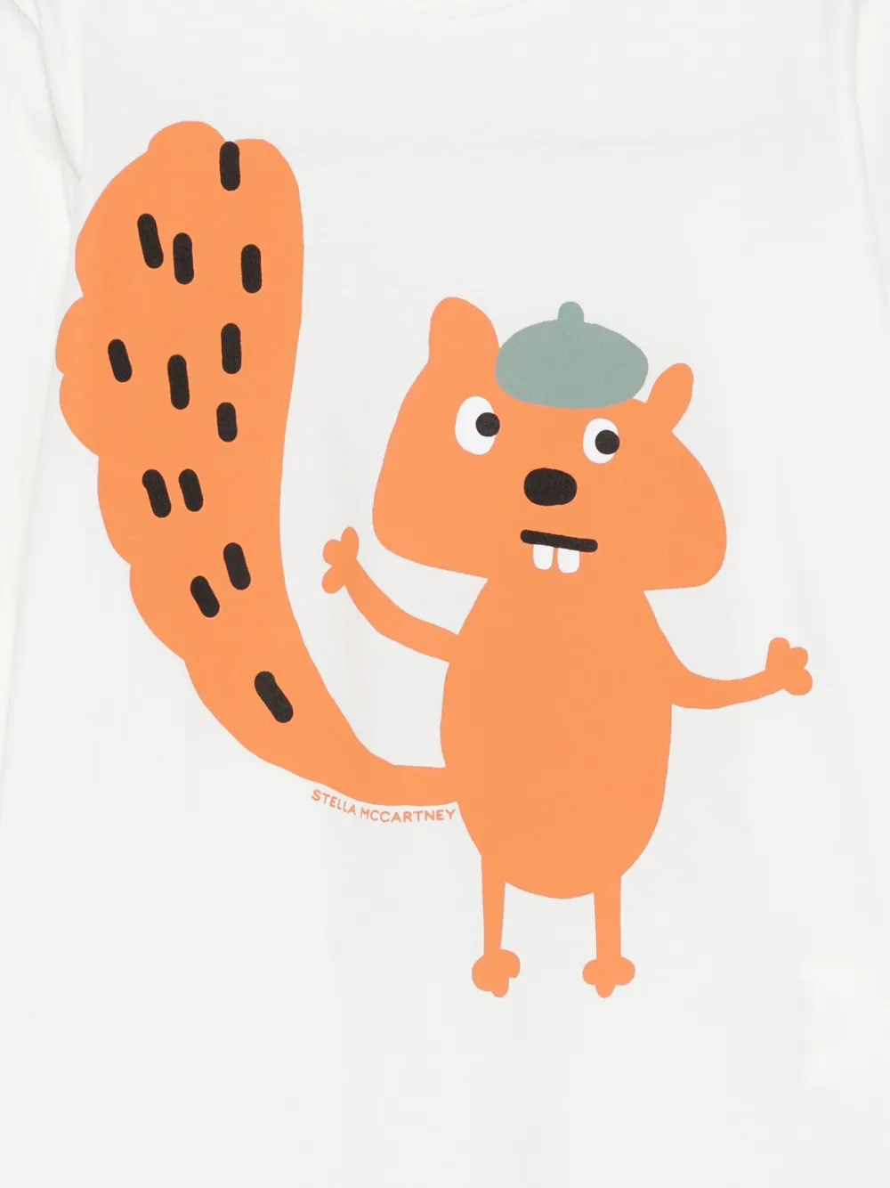Stella McCartney Kids squirrel-print long-sleeve top Wit
