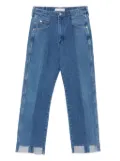 E.L.V DENIM Audrey asymmetric-hem jeans - Blue