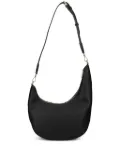 Love Moschino logo-plaque crescent shoulder bag - Black