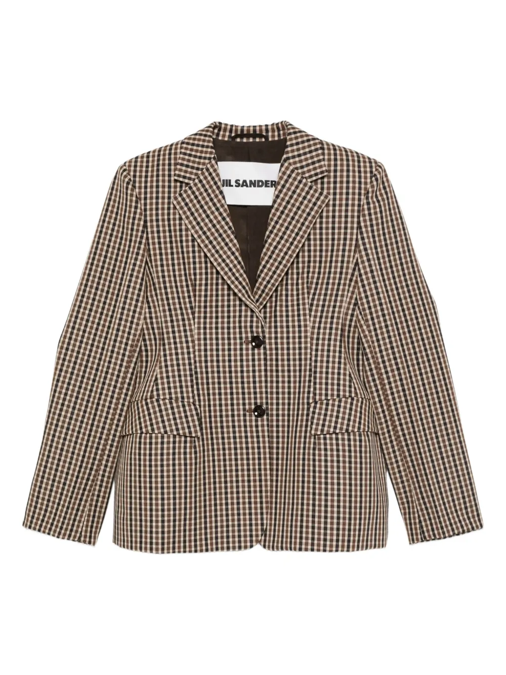 Jil Sander Geruite blazer Bruin