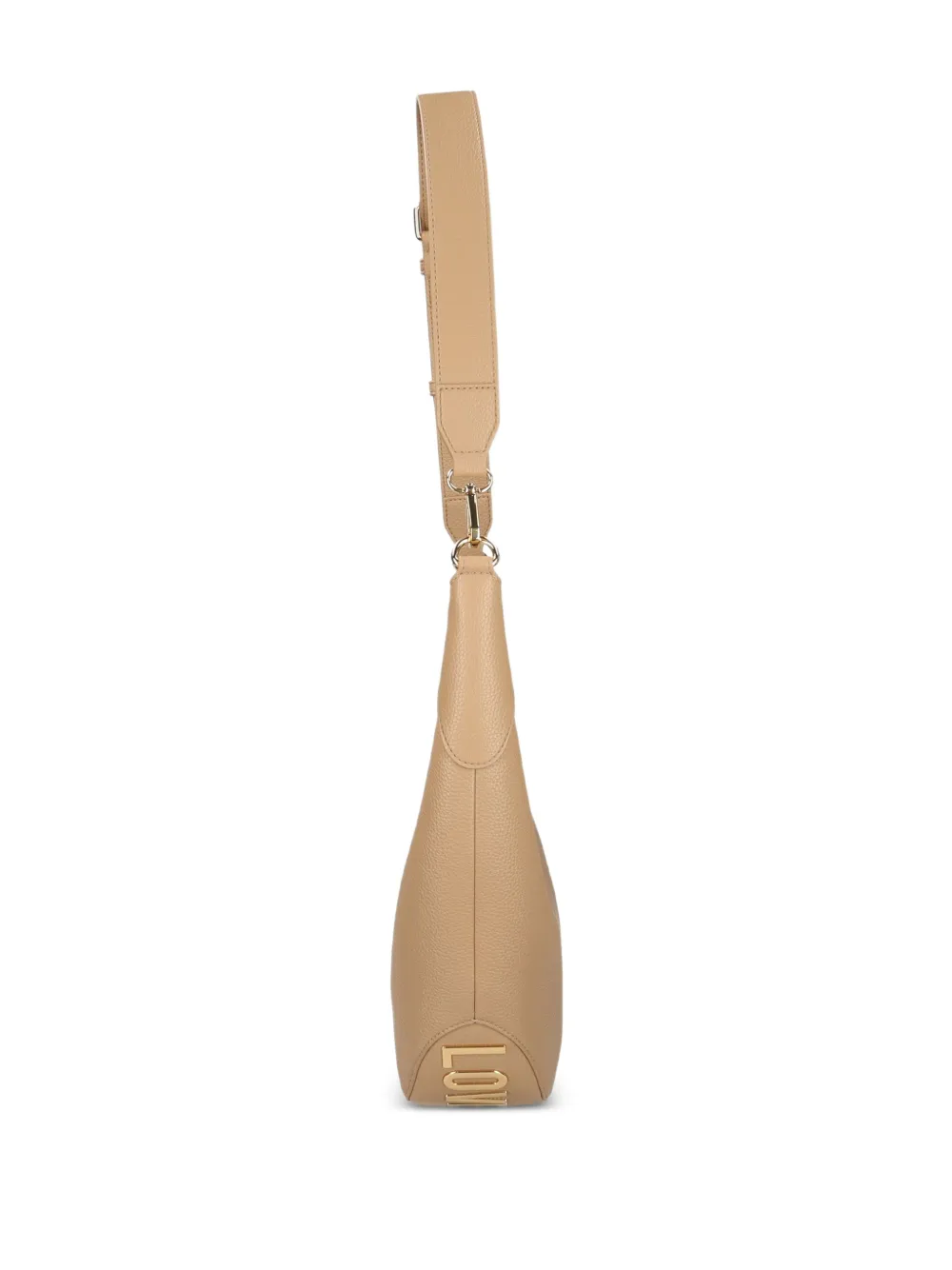 Love Moschino logo-plaque crescent shoulder bag Bruin