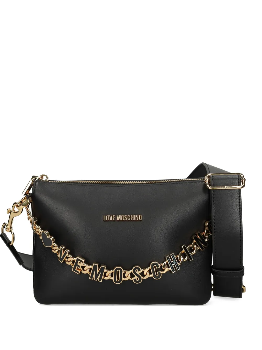 Love Moschino Crossbodytas verfraaid met ketting Zwart