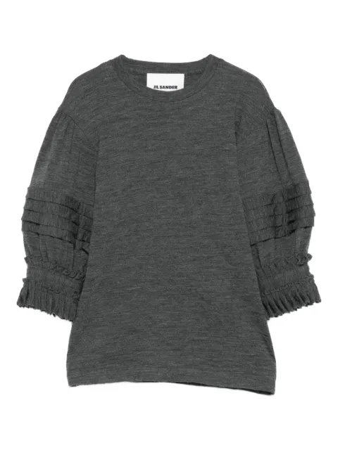 Jil Sander Oberteil mit gerafften Ärmeln
