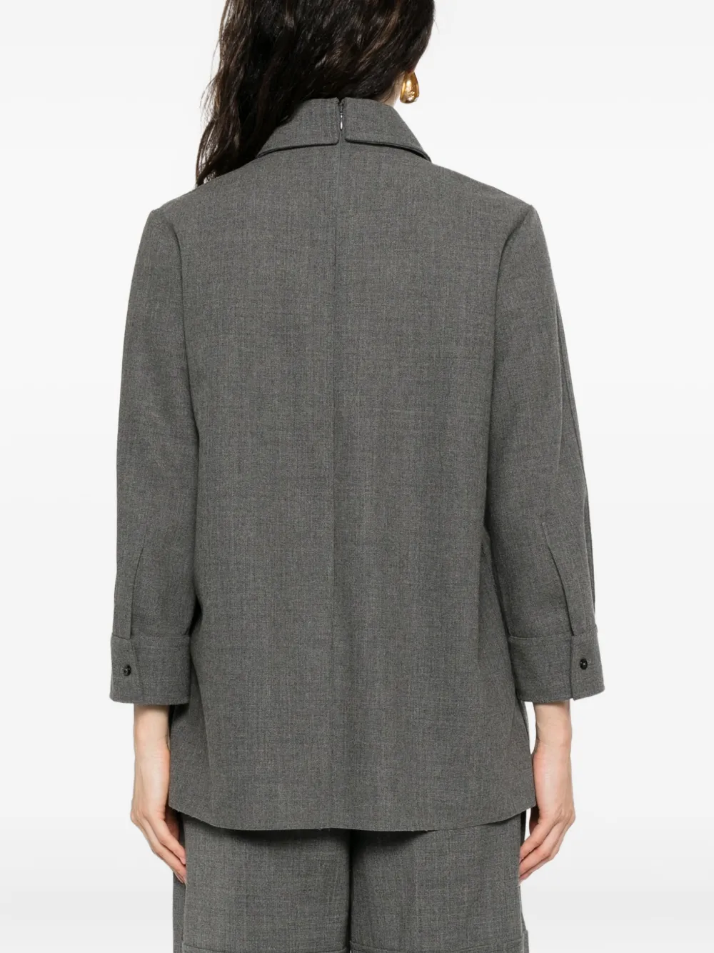 Jil Sander Top met cropped mouwen Grijs