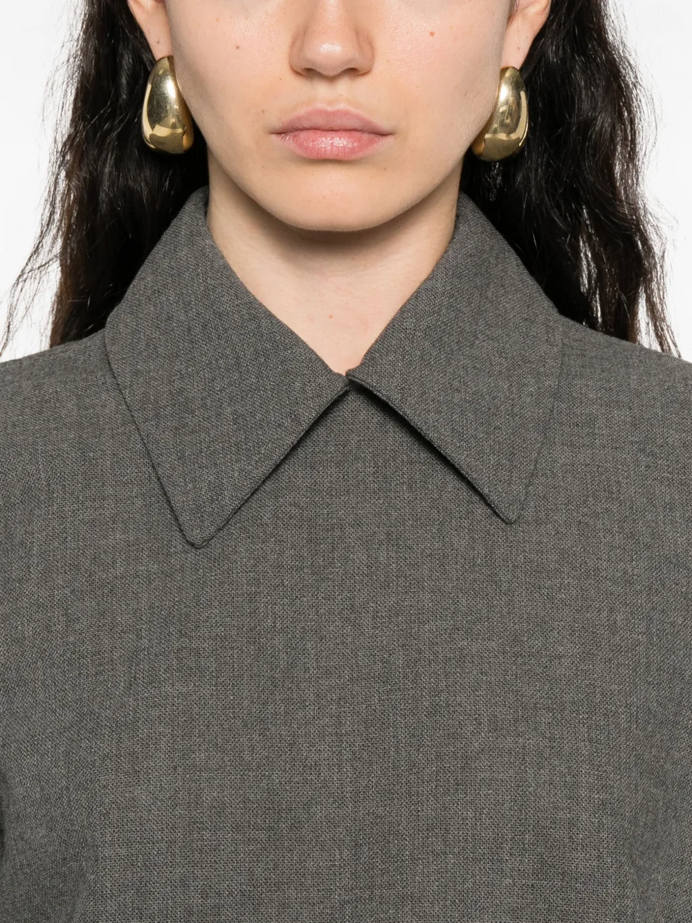 Jil Sander Top met cropped mouwen Grijs