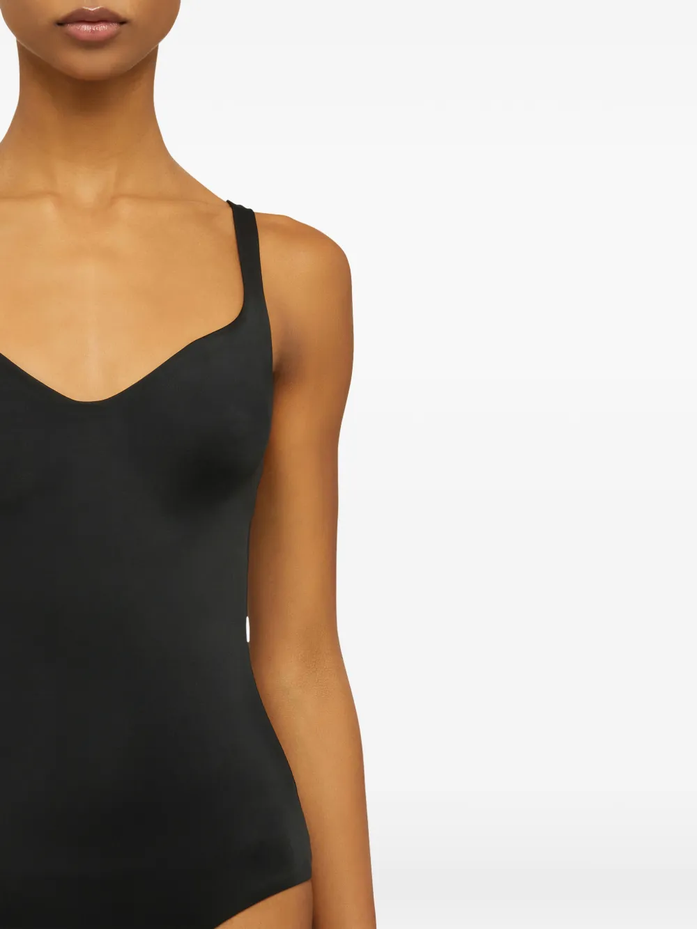 Wolford Mat De Luxe Straps Forming Bodysuit In Black