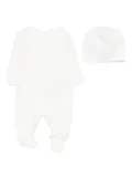 Balmain Kids textured wool babygrow hat - White