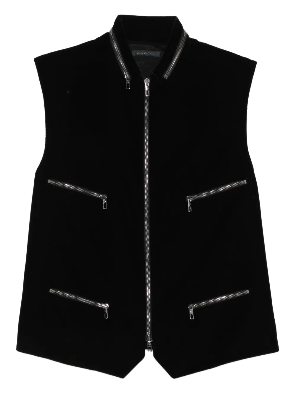 Giorgio Armani Bodywarmer met ritsdetails Zwart