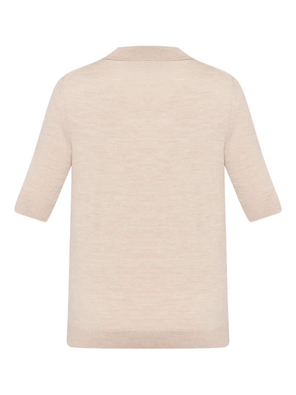 BOSS Trui met polokraag en korte mouwen Beige