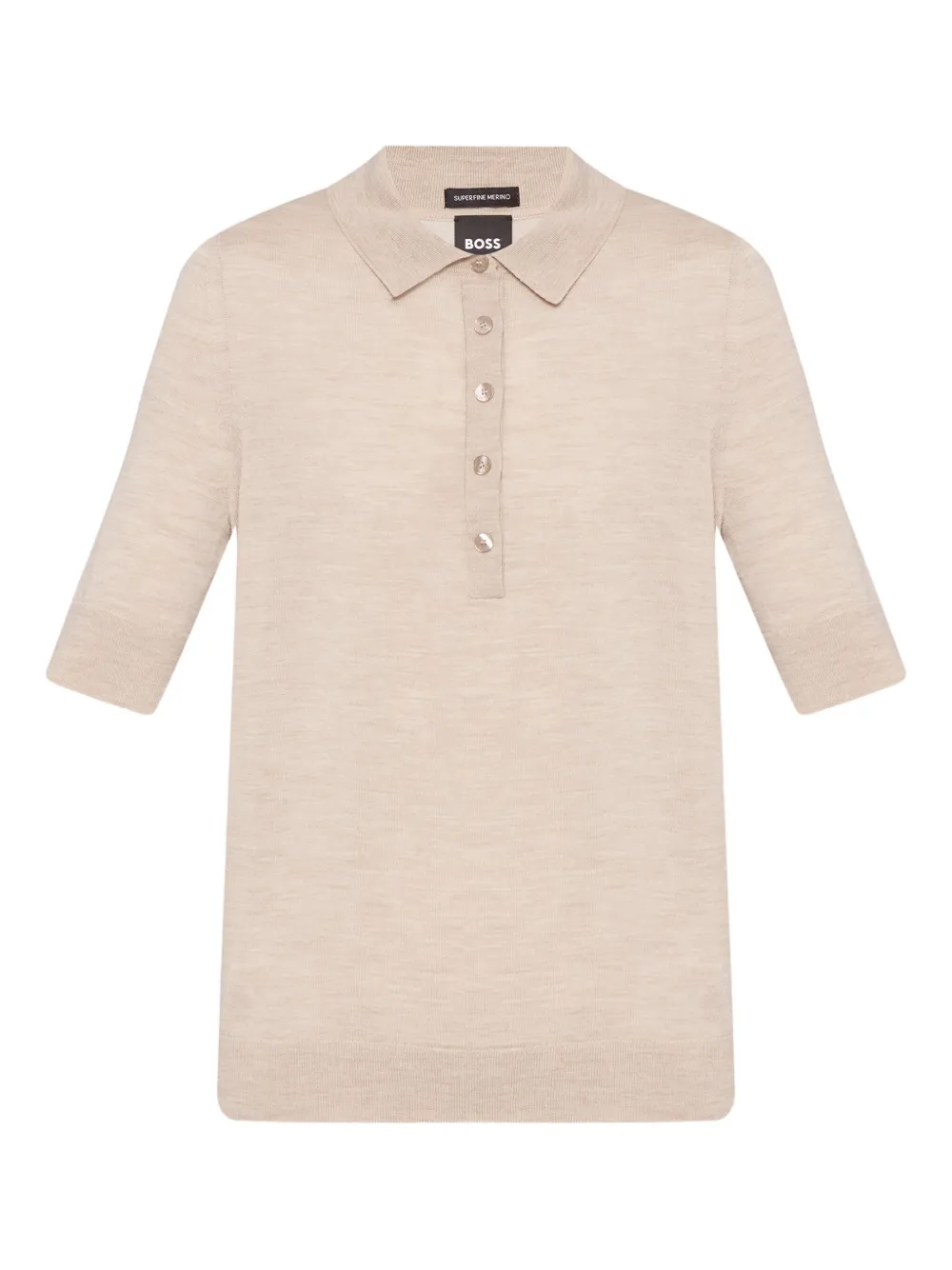 BOSS polo-neck short-sleeve sweater | Neutrals | Image 1