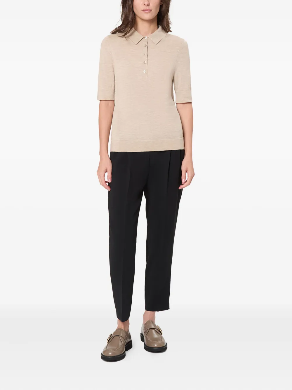 BOSS polo-neck short-sleeve sweater | Knitted Tops | Image 2