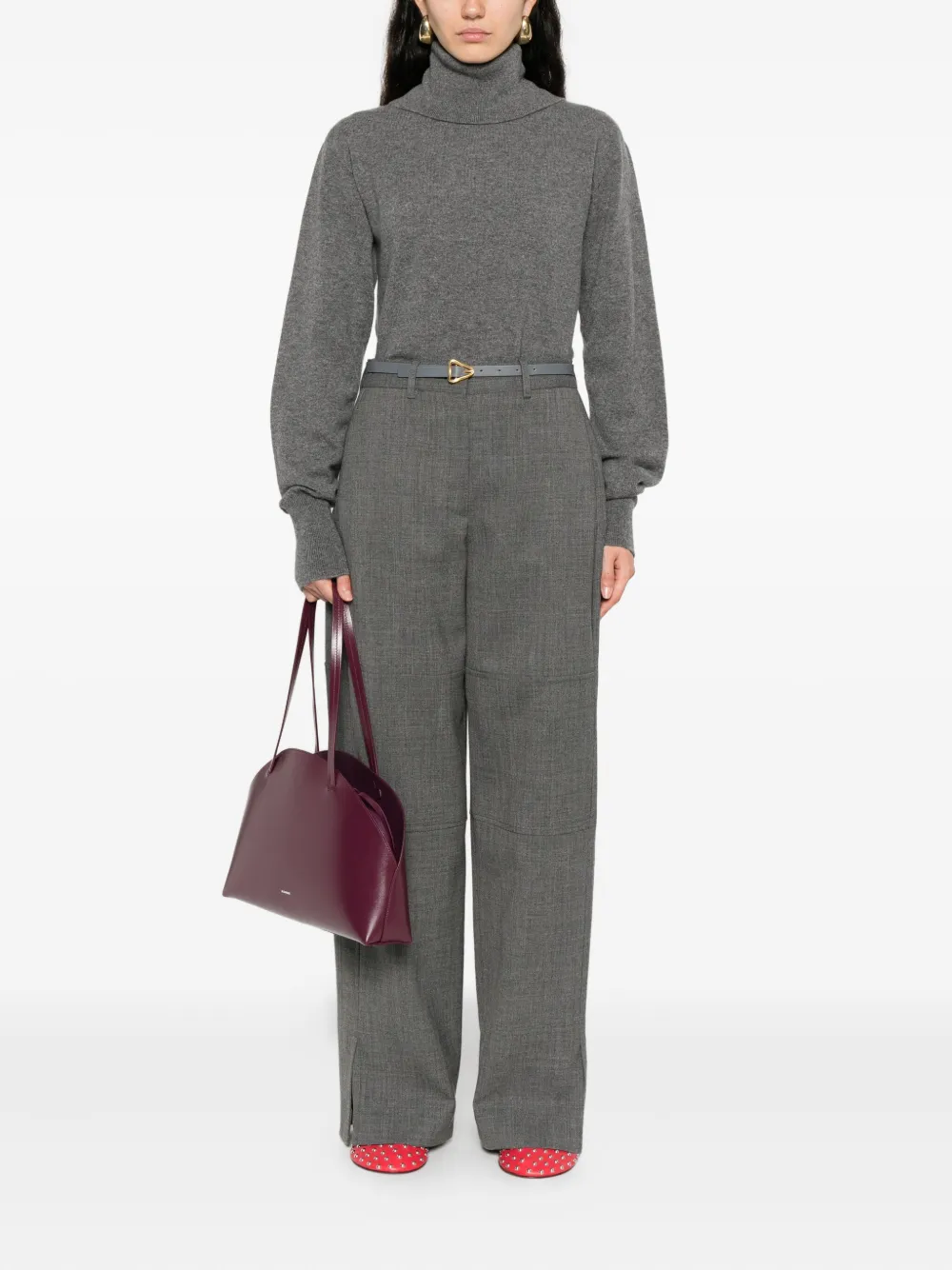 Jil Sander Kasjmier top met col Grijs