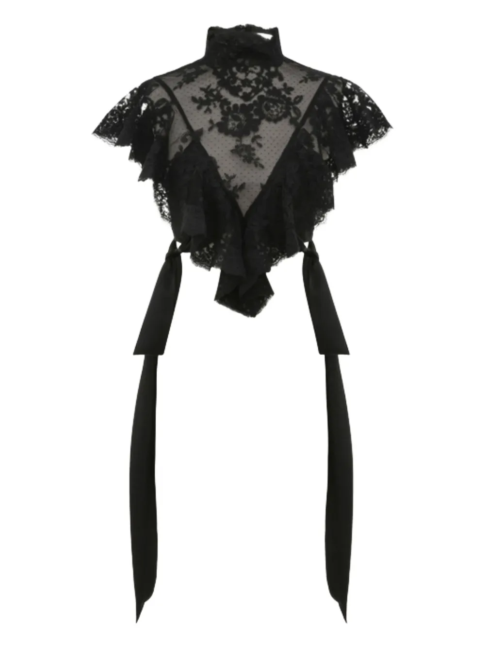 Zimmermann Hypnotic High-neck Blouse In Black