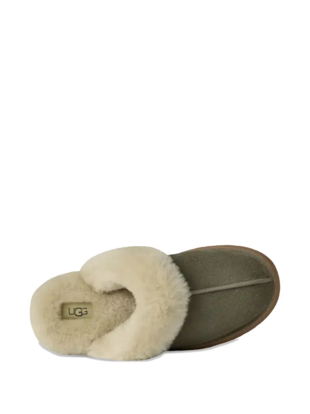 UGG sheepskin platform slippers Green