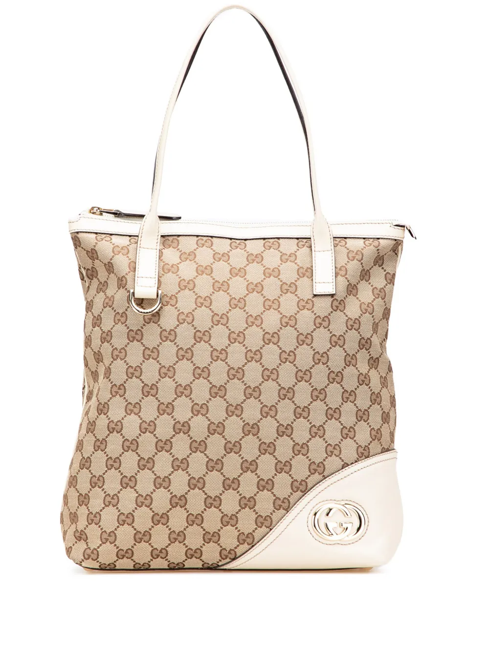 Gucci Pre-Owned 2000-2015 GGキャンバス ブリット トートバッグ - ブラウン Gucci Pre-Owned 2000-2015 GGキャンバス ブリット トートバッグ - ブラウン