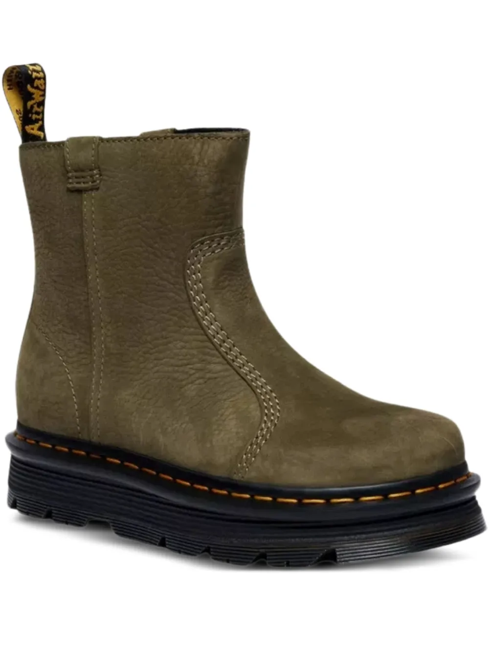 Dr. Martens プラットフォーム レザーブーツ - グリーン Dr. Martens プラットフォーム レザーブーツ - グリーン