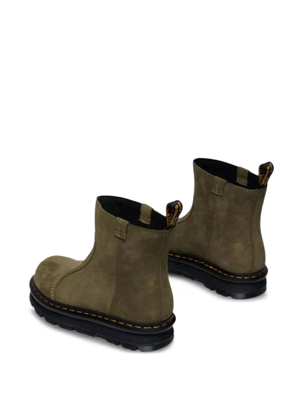 Dr. Martens Zebzag Rigger Slip On Nubuck Boots In Green