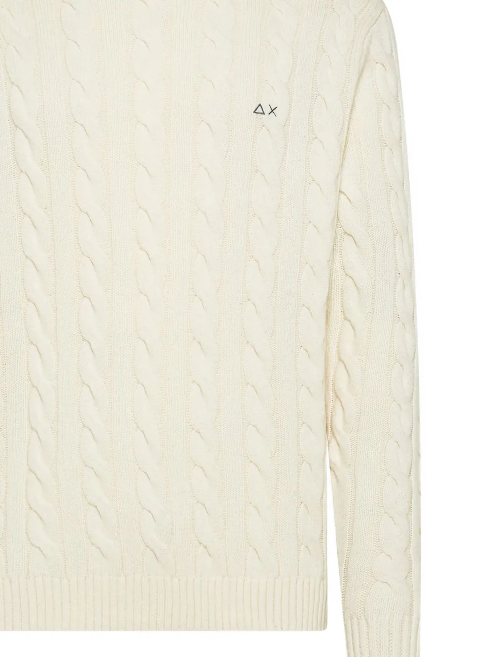 Sun68 cable-knit turtleneck sweater - Wit