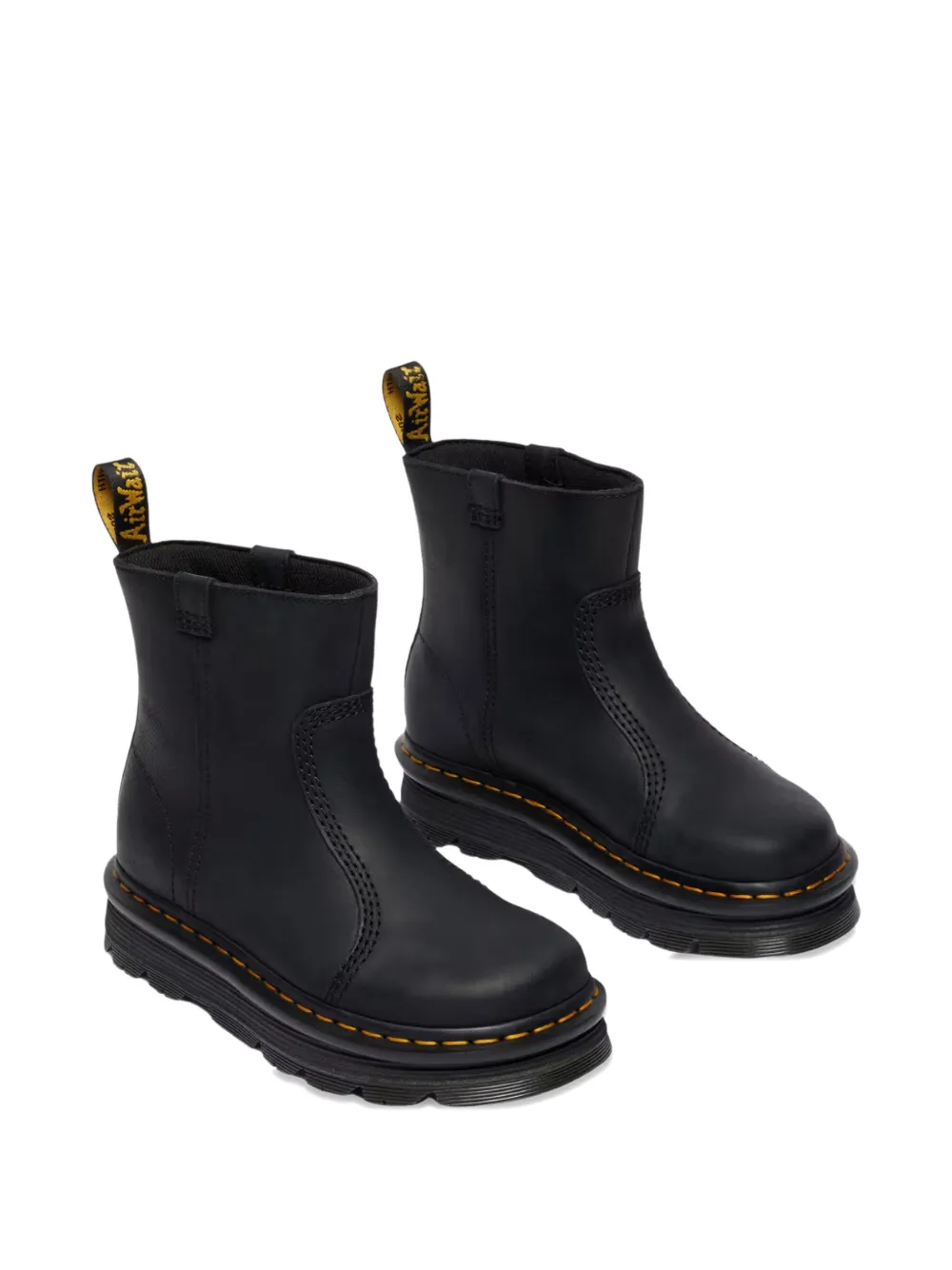 Dr. Martens Zebzag Rigger slip-on leather boots Black