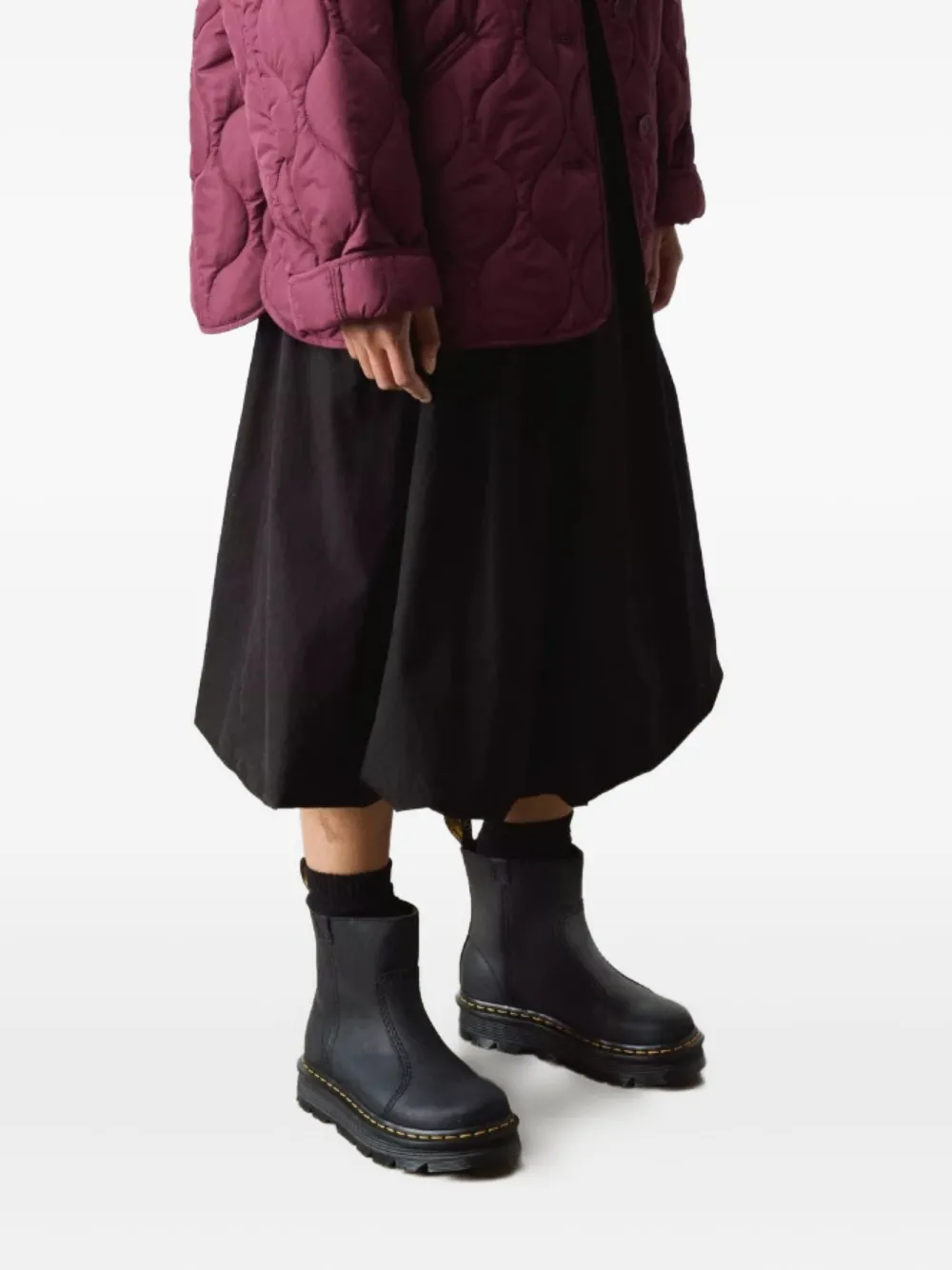 Dr. Martens Zebzag Rigger slip-on leather boots Black