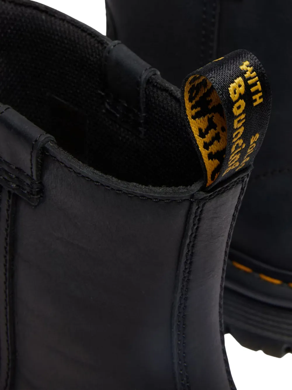 Dr. Martens Zebzag Rigger slip-on leather boots Black