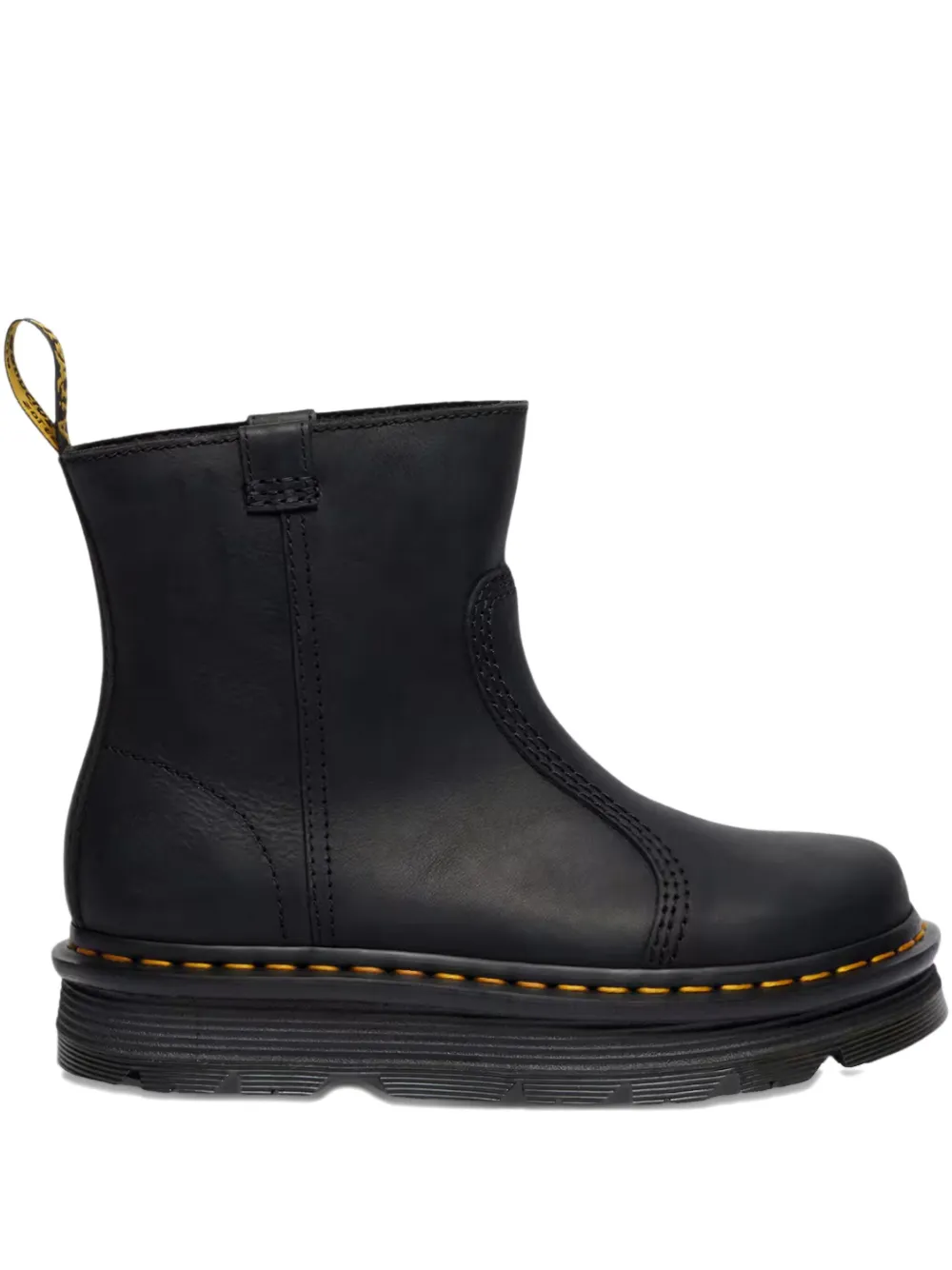Dr. Martens Zebzag Rigger slip-on leather boots Black
