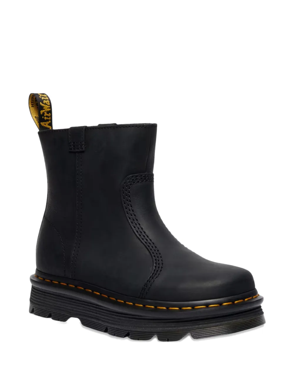 Dr. Martens Zebzag Rigger slip-on leather boots Black
