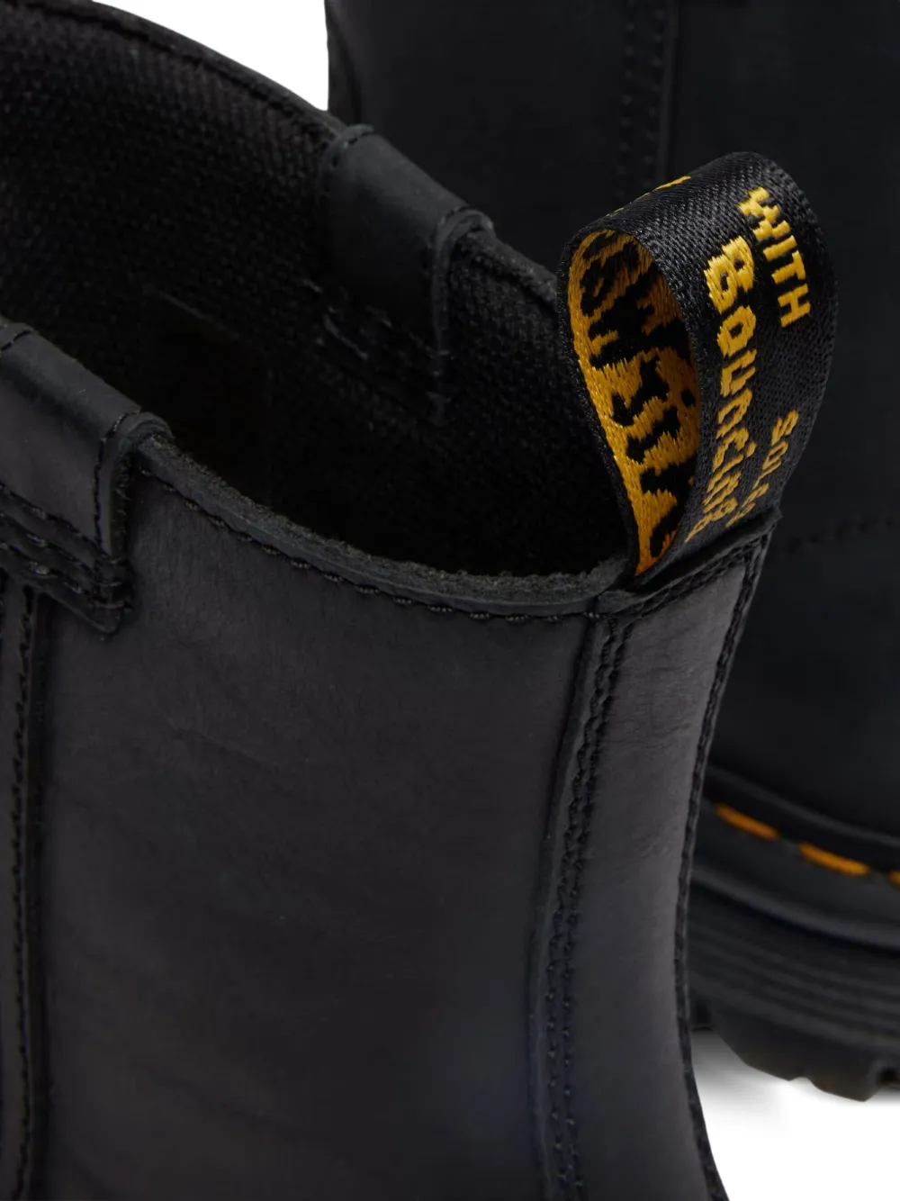 Dr. Martens Zebzag Rigger leren laarzen Zwart