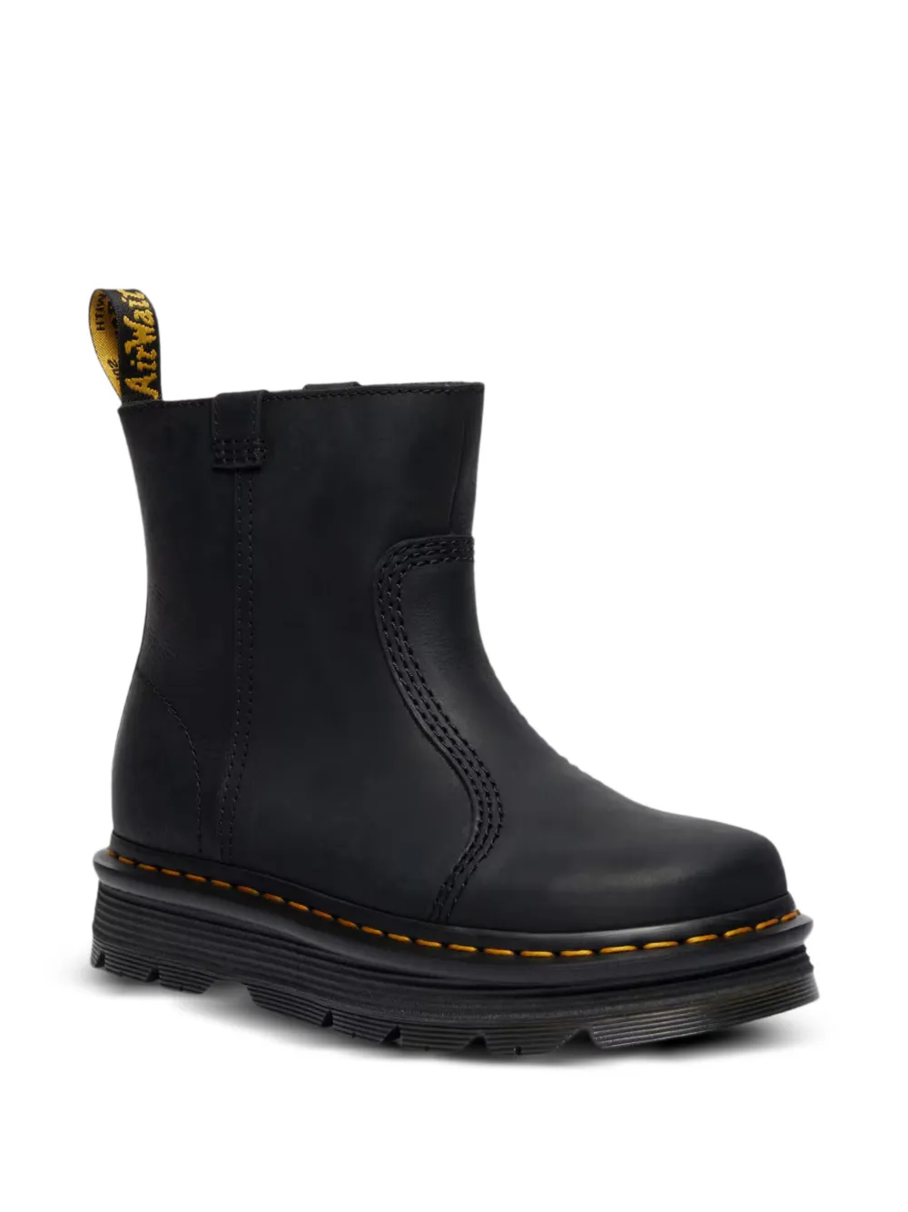 Dr. Martens Zebzag Rigger leren laarzen Zwart