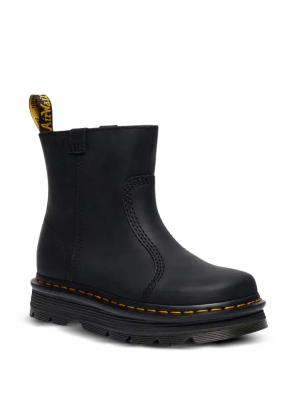 Dr. Martens Zebzag Rigger slip-on Leather Boots | Black | FARFETCH