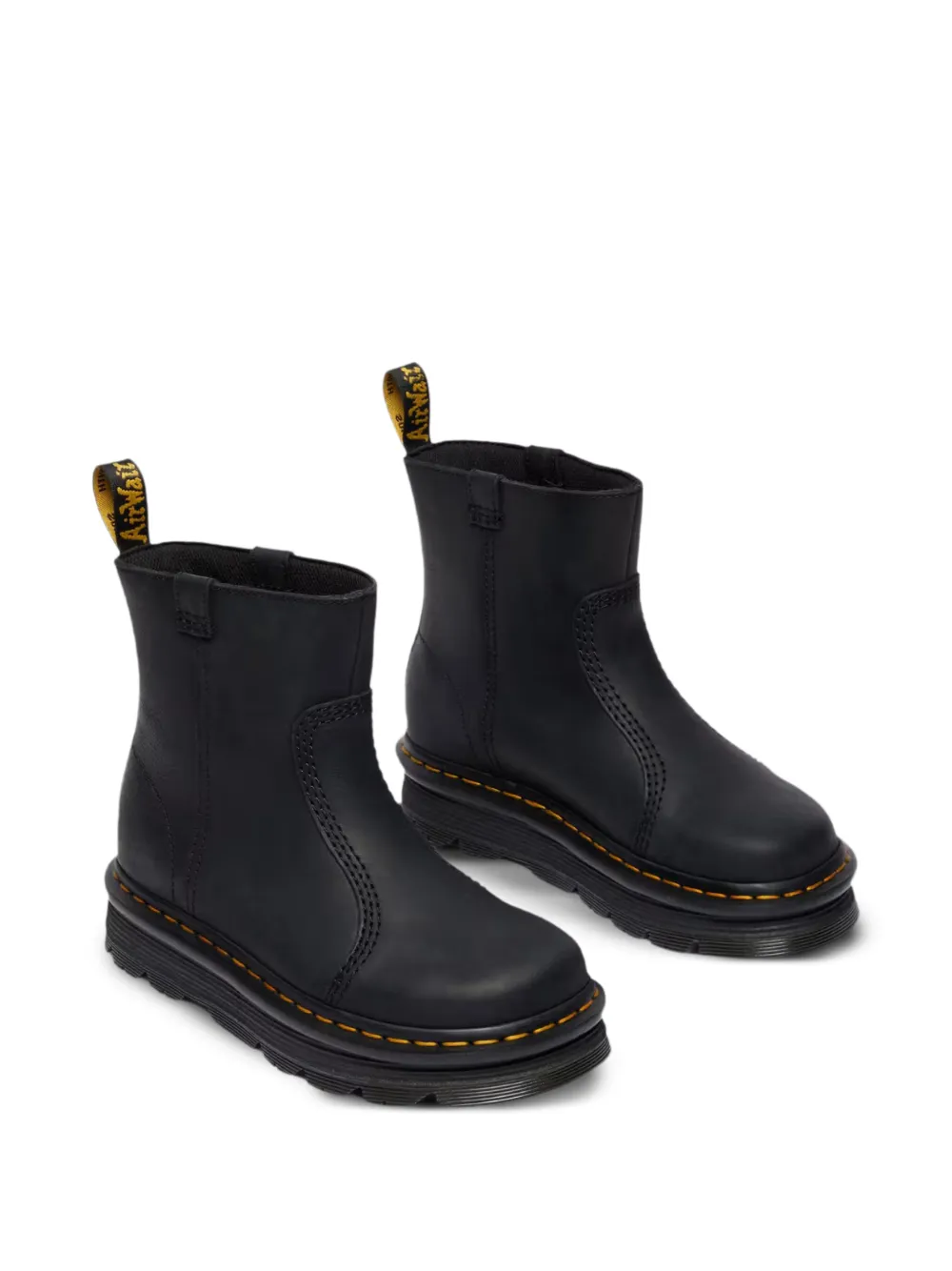 Dr. Martens Zebzag Rigger leren laarzen Zwart