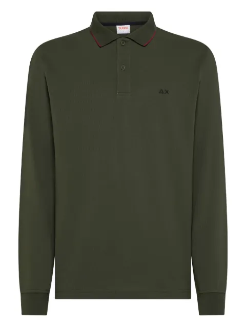 Sun68 long-sleeve logo polo shirt