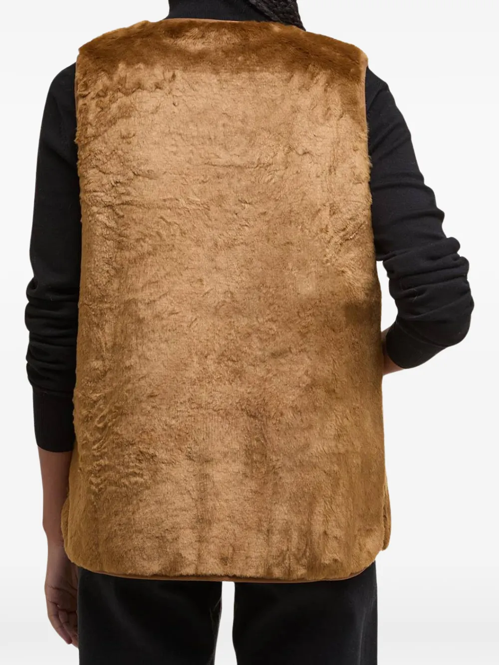 Barbour Bodywarmer van imitatiebont Bruin