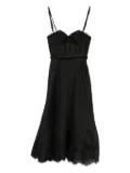 ZIMMERMANN lace-trimmed corset midi dress - Black