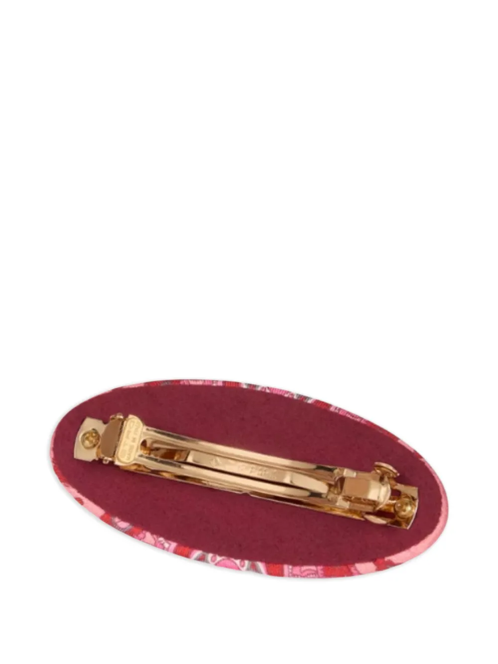 ETRO paisley-pattern oval hair clip Rood