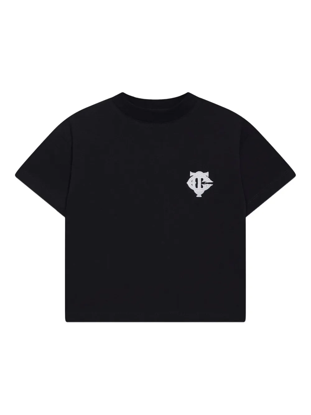 THE COUTURE CLUB KIDS logo-embroidered T-shirt - ブラック THE COUTURE CLUB KIDS logo-embroidered T-shirt - ブラック