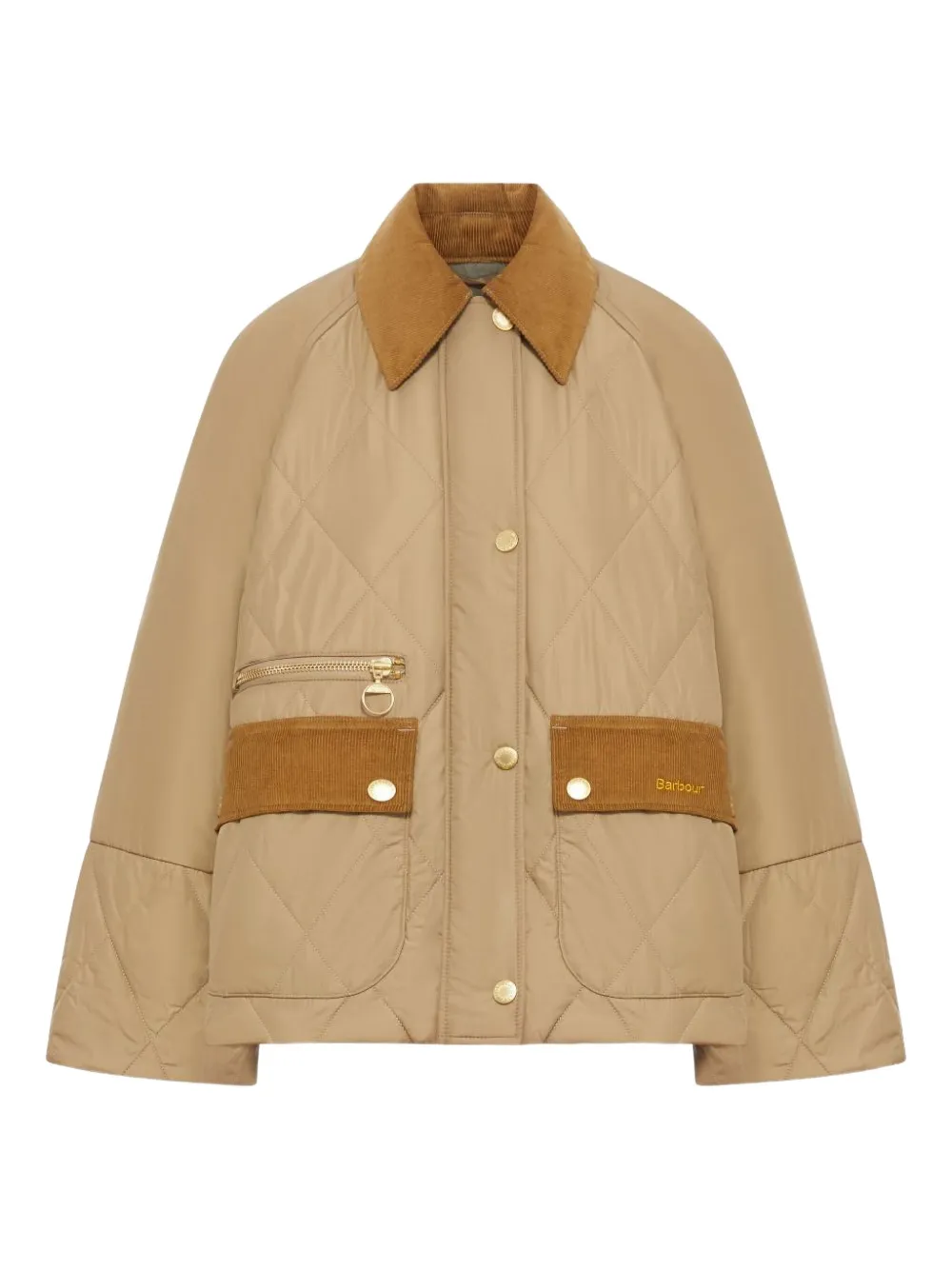 Barbour quilted corduroy-collar padded jacket | Neutrals | Image 1