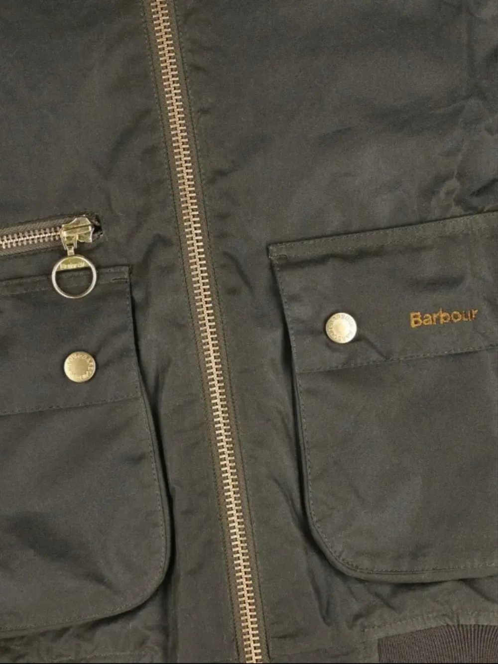 Barbour Jack met lammy kraag en zak Groen