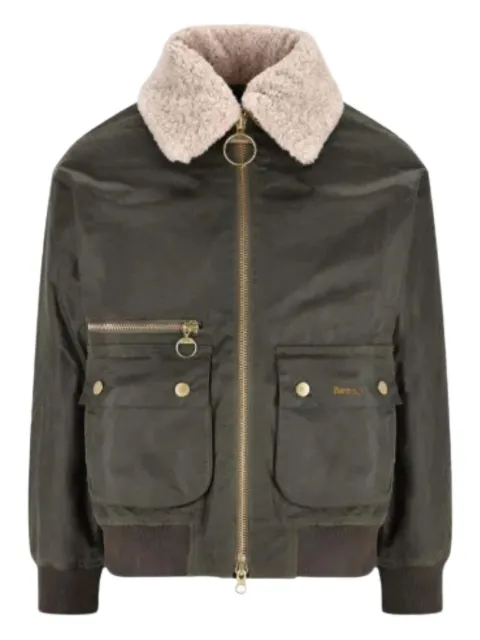 Barbour shearling-collar pocket jacket