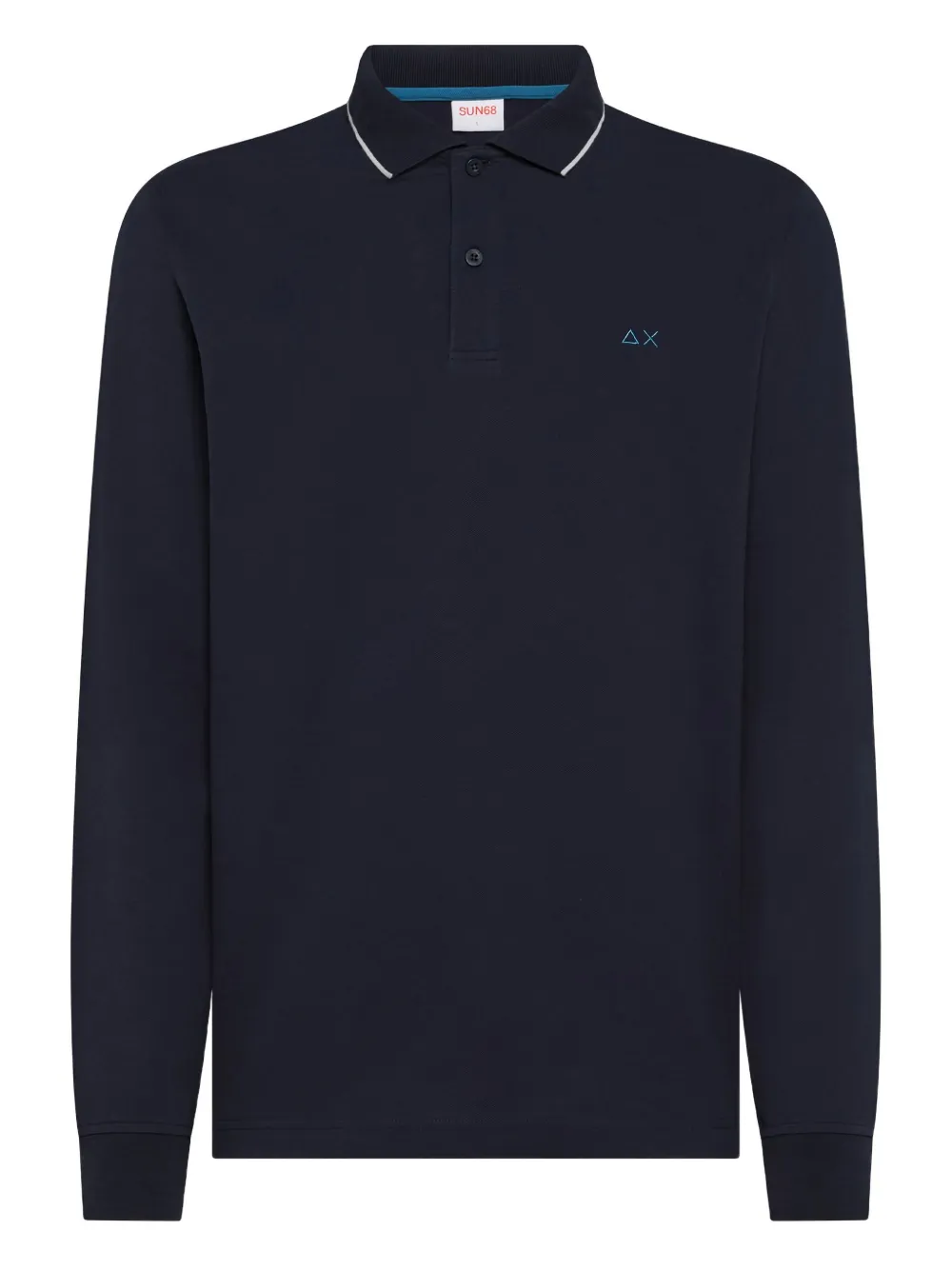 Sun68 long-sleeve polo shirt - Blauw